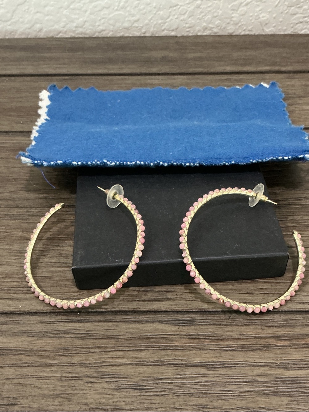 Kendra Scott Pink Stone Hoop Earrings - Women Jewelry